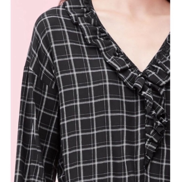 LA VIE Rebecca Taylor Plaid Ruffle Top - Picture 9 of 12
